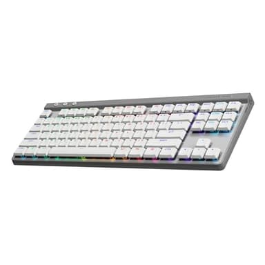 Logitech G515 Wireless Gaming Keyboard TKL, LIGHTSYNC RGB, Thin Tenkeyless Design, Double-Shot PBT Keycaps, Tactile Brown Mechanical Switches - White - Image 1