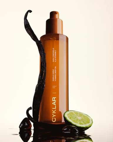 CYKLAR Vitamin C Body Oil for Women and Men. Moisturizing Vanilla Verve Scented Body Serum for Glowing Skin. Nourishing, Hydrating After-Shower and Bath Skin Care Moisturizer, 4.2 Fl Oz - Image 2