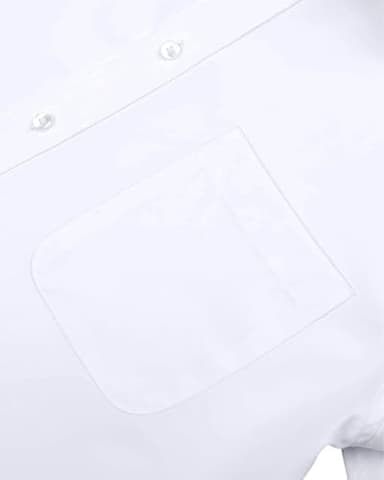 Alimens & Gentle Men's Dress Shirts Long Sleeve Wrinkle-Free Stretch Shirts Solid Formal Button Down Shirt with Pocket - Image 6