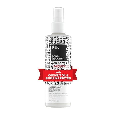 IGK GOOD BEHAVIOR 4-in-1 Prep Spray | Leave In + Detangle + Heat Protectant | Vegan + Cruelty Free | 7 Oz - Image 1