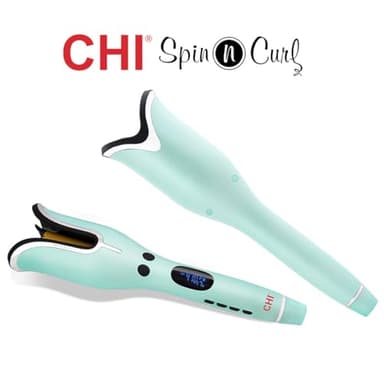 CHI Spin N Curl, Curling Iron For Healthy & Shiny Effortless Curls & Waves, Provides Preset Temperature Settings For Each Hair Texture, Mint Green - Image 6