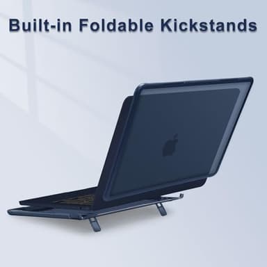 MOSISO Compatible with MacBook Air 13 inch Case 2025 2024 2023 2022 M4 A3240 M3 A3113 M2 A2681, Heavy Duty Hard Case with Kickstand&Keyboard Cover&Screen Film&Type C for MacBook Air 13.6,Midnight Blue - Image 5