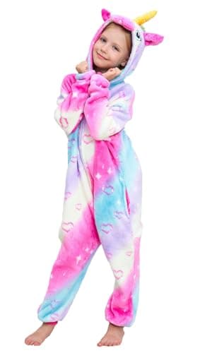 NewCute Kids Unicorn Onesie Animal Pajamas Halloween Cosplay Costume Sleepwear Gift for Girls and Boys.115 - Image 1