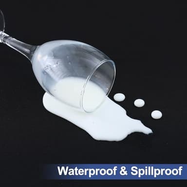 homing Square Table Cloth Cover, Waterproof Polyester Elastic Fitted Tablecloth, Washable Table Protector for Picnic, Camping, Outdoor (Black, 34" x 34") - Image 5