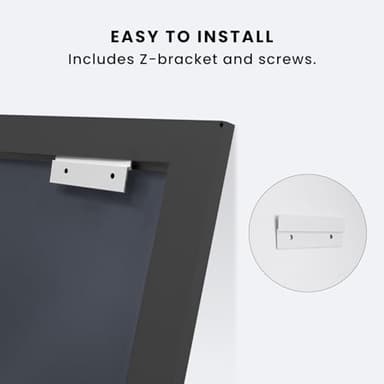 Amorho Black Bathroom Mirror, 55x32 Inch Thick Metal Framed Wall Mirrors for Over 2 Sinks, Bedroom, Living Room, Entryway, Large Rectangle Wall-Mounted Mirrors. - Image 6