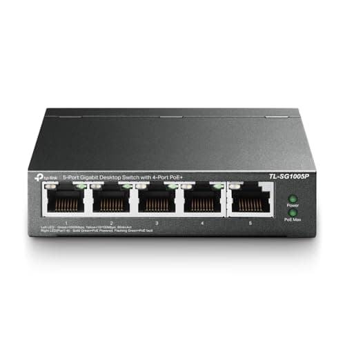 TP-Link TL-SG1005P, 5 Port Gigabit PoE Switch, 4 PoE+ Ports @65W, Desktop, Plug & Play, Sturdy Metal w/ Shielded Ports, Fanless, QoS & IGMP Snooping - Image 1