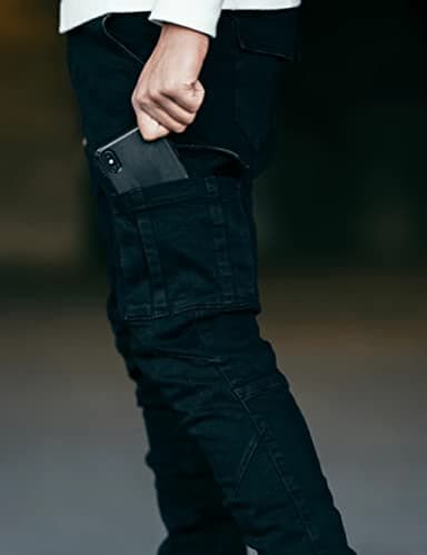 HUNGSON Men's Slim Fit Jeans 7 Pockets Stretch Skinny Denim Pencil Pants Nova Fashion - Image 5