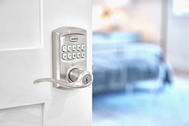 Kwikset 99170-001 SmartCode 917 Keypad Keyless Entry Traditional Residential Electronic Lever Deadbolt Alternative with Tustin Door Handle and SmartKey Security, Satin Nickel, Large - Image 6