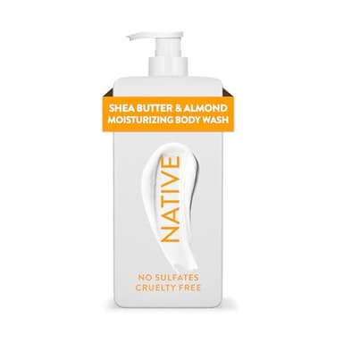 Native Moisturizing Body Wash Contains Naturally Derived Ingredients | For Women & Men, Sulfate, Paraben, & Dye Free Leaving Skin Soft and Hydrated | Shea Butter & Almond 18 oz - Image 1