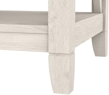 Bush Furniture Key West Small End Table with Storage | Modern Farmhouse Accent Shelf for Living Room in Linen White Oak - Image 5