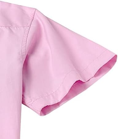 Alimens & Gentle Men's Short Sleeve Oxford Shirt Regular Fit Button Down Collar Shirts with Pocket - Image 6