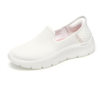 Skechers Women's Hands Free Slip-Ins Go Walk Flex-Relish Sneaker, Off-White, 5 US - Image 1