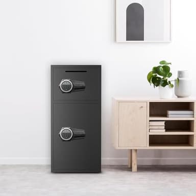 SAFE,6.5 Cu ft Large Safe Box Fireproof Waterproof,with LED Light fire proof safe for home documents,Fingerprint password personal Safe with Deposit Slot & Dual Alarm System,Security Box fo Valuables - Image 8