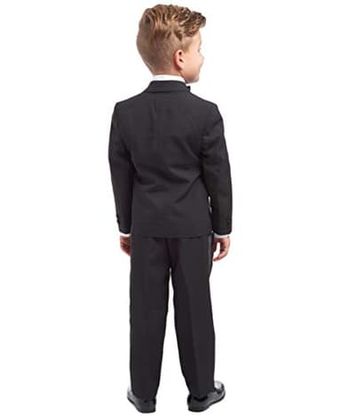Nautica Baby Four Piece Tuxedo Suit Set, Black Tuxedo, 12M - Image 4