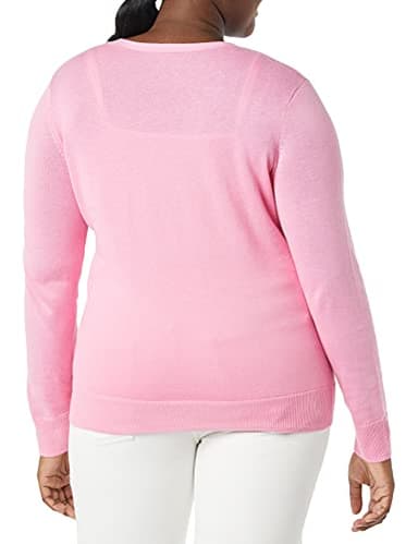 Amazon Essentials Women's Lightweight V-Neck Cardigan Sweater (Available in Plus Size), Pink, XX-Large - Image 5