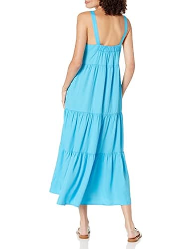 The Drop Women's Britt Tiered Maxi Tent Dress, Ocean Blue, XXL, Plus Size - Image 2