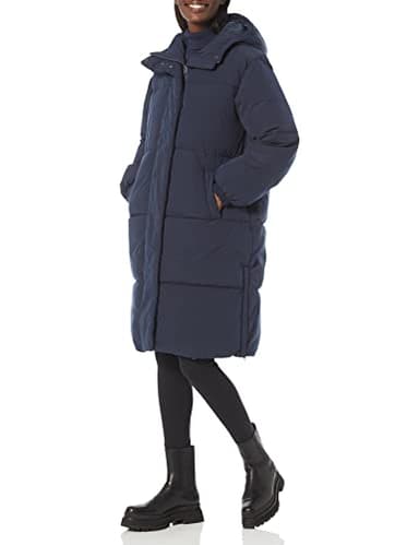 Amazon Essentials Women's Oversized Long Puffer Jacket (Available in Plus Size), Navy, 2X - Image 4