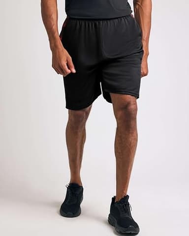 Real Essentials 5 Pack: Men’s 9" Mesh Shorts – Athletic Gym, Workout, Basketball, Running, Casual Lounge Activewear Pockets, Set 4,XL - Image 3