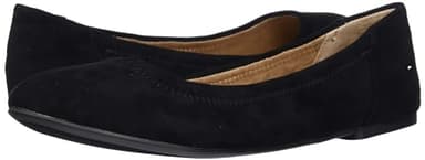 Amazon Essentials Women's Belice Slip On Ballet Flat, Black Microsuede, 9 - Image 7