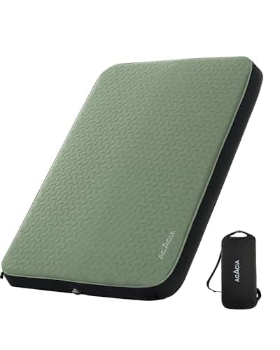 ACACIA 4.3" Thick Self Inflating Sleeping Pad with Foam | Innovative Y-Shaped Telescopic Structure | Ultraportable Camping Mattress | Outdoor Compact Air Mat for Tent Car | Full - Image 1