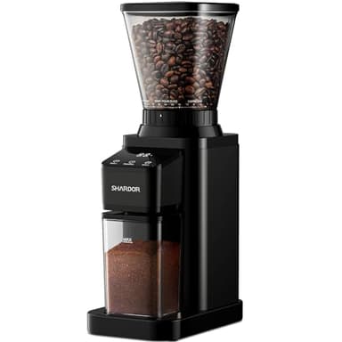 SHARDOR Professional Conical Burr Coffee Grinder, Coffee Bean Grinder with 48 Grind Settings for Espresso, Drip & French Press, Upgraded Anti-Static Technology, Precision Timer, Black - Image 1