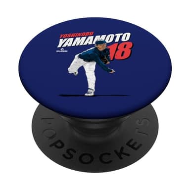 Yoshinobu Yamamoto | Los Angeles MLB Player | MLBYAM3003 PopSockets Adhesive PopGrip - Image 1