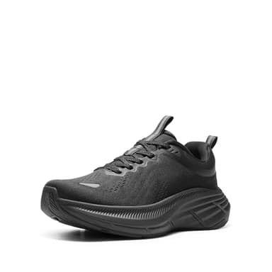 NORTIV 8 Men's Walking Shoes Running Tennis Cushioning ActiveBreeze Non Slip Athletic Gym Workout Comfortable Fashion Sneakers,Size 8.5,All Black,SNWS246M - Image 1