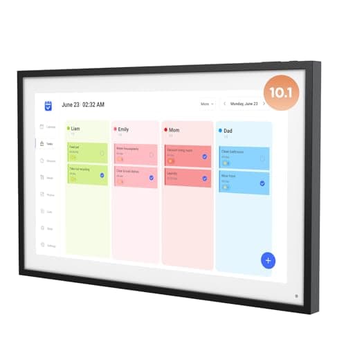 10.1 inch Digital Calendar,Electronic Desktop calendar, Full HD 1920 * 1080P IPS Touchscreen Display for Family Meal Planner Support - Streamline Household Organization - Image 1