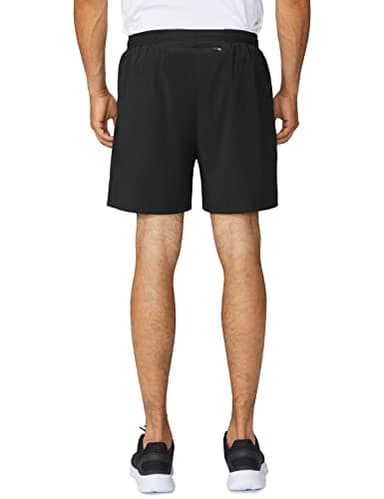 baleaf Men's 5" Running Athletic Shorts Zipper Pocket for Workout Gym Sports Lightweight Quick Dry Black Size L - Image 2
