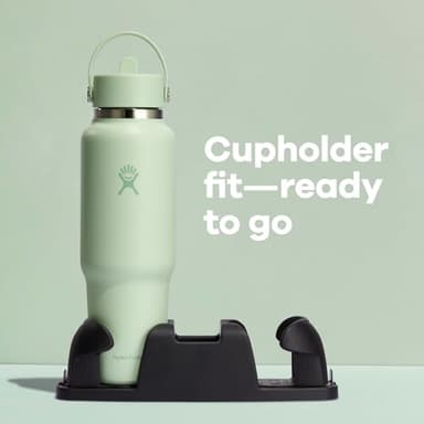 Hydro Flask Travel Water Bottle - Insulated Stainless Steel - Wide Straw Lid, Non Spill, Leakproof in 40 Oz Agave Green - Image 5