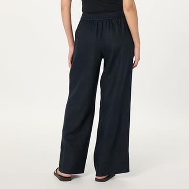 The Drop Women’s Bonni Pull On Linen Pant, Black, XS - Image 2