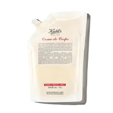 Kiehl's Creme de Corps, Rich, Luscious Body Lotion, with Cocoa Butter and Shea Butter for Fast Absorbing Hydration, Skin Feels Soft and Smooth, Suitable for All Skin Types - 33.8 fl oz /1 Liter Refill - Image 1