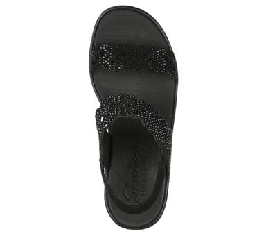 Skechers Cali Women's womens Rumble on - Sassy Dayz Wedge Sandal, Black/Black, 7 US - Image 5