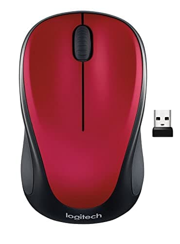 Logitech M317 Wireless Mouse, 2.4 GHz with USB Receiver, 1000 DPI Optical Tracking, 12 Month Battery, Compatible with PC, Mac, Laptop, Chromebook - Red - Image 1