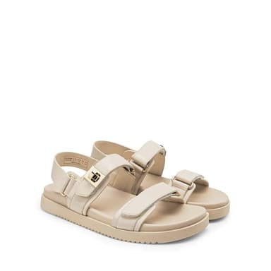 DREAM PAIRS Women's Comfortable Open Toe Flat Sandals Fashion One Band Summer Dessy Sandals,Size 9,Nude,SDFS2409W - Image 3