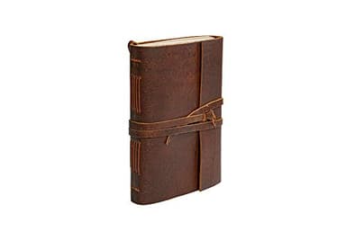 Leather Notebook - Rustic Handmade Vintage Leather Bound Journals for Men and Women - Leather Craft Unlined Paper 300 Pages, Leather Book Diary Pocket Notebook, Diary to Write in (7.5" x 10" Inch) - Image 6