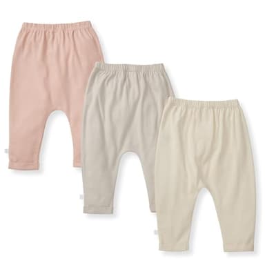 Burt's Bees Baby Knit Jogger Pants, Baby Sweatpants, 100% Organic Cotton Infant Bottoms, Pink Sand 3pk - Image 2