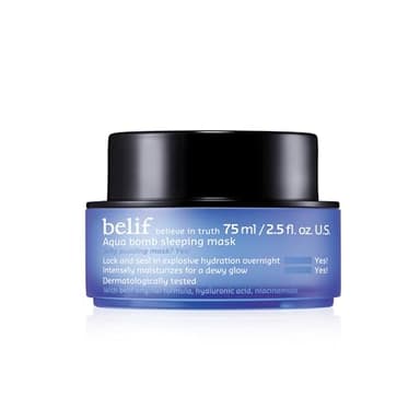 belif Vitamin E Jelly Overnight Mask – Hydrating & Plumping Face Moisturizer with Red Algae & Jojoba Oil, Deep Repair for Glass Skin, Korean Sleeping Mask for Intense Hydration & Radiance, 2.53 fl oz - Image 1