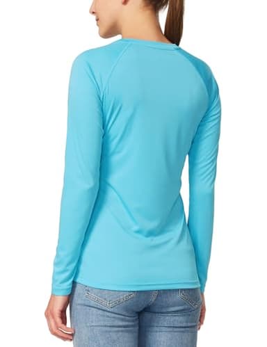 baleaf Women's Long Sleeve Hiking Shirts UPF 50+ Uv Protection SPF Fishing Tops Lightweight Quick Dry Rash Guard Swimwear Outdoor Clothes Blue Size XL - Image 2