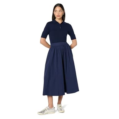 The Drop Women’s Arlo Full Maxi Cotton Skirt, Maritime Navy, S - Image 4
