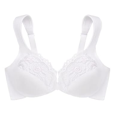 Glamorise Full Figure Plus Size Wonderwire Front-Closure Bra Underwire #1245 White - Image 4