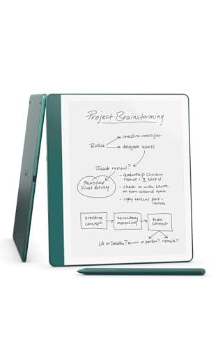 Amazon Kindle Scribe (64GB) - Your notes, documents and books, all in one place. With built-in AI notebook summarization. Includes Premium Pen - Metallic Jade - Image 1