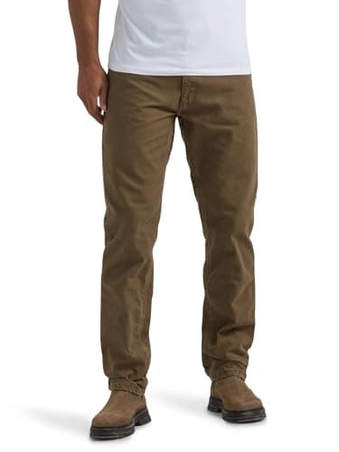 Lee Men's Legendary Relaxed Straight Jean, Teak-Plaid Flannel-Lined, 29W x 34L - Image 1