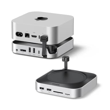 UGREEN Mac mini M4 Dock and Stand DP Hub for Mac mini M4 and M4 Pro 2024 with M.2 NVMe SSD Enclosure, 4K144Hz DP,10G USB A/C, SD/TF, Audio - Image 1