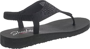 Skechers Cali Women's Meditation-Rock Crown Flat Sandal,black/black,10 M US - Image 5