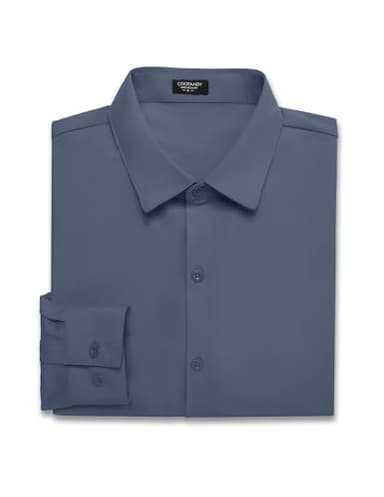 COOFANDY Men's Button Up Shirts Long Sleeve Untucked Dress Shirt Regular Fit Button Down Shirt Denim Blue - Image 6