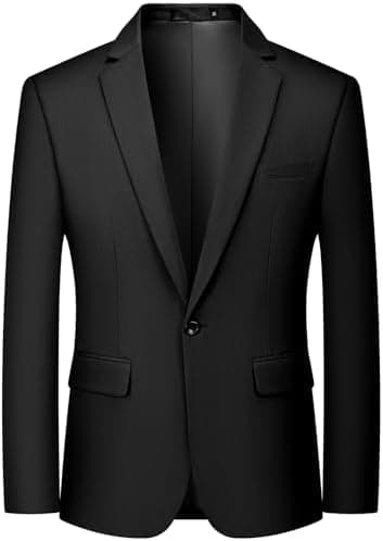 MAGE MALE Men's One Button Suit Jacket Elegant Solid Color Blazers Slim Fit Lightweight Sport Coats Blazer - Image 3