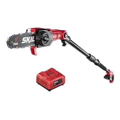 SKIL PS4563B-10 PWR CORE 20 8" 20V Pole Saw Kit, Includes with 2.0Ah Lithium Battery and Charger, Red - Image 1