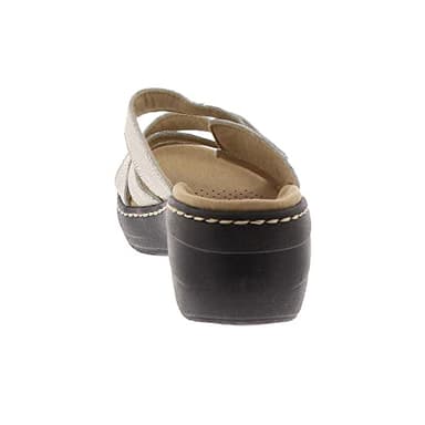 Clarks Collection Women's Merliah Karli Wedge Sandal, White Leather, 6.5 Medium US - Image 7