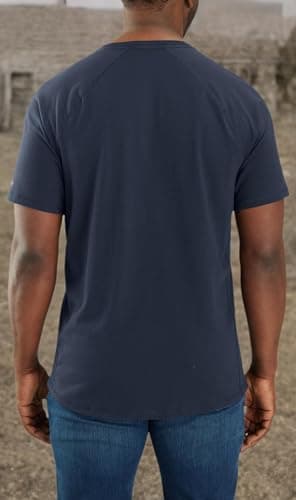 Carhartt Men's Force Relaxed Fit Midweight Short-Sleeve Pocket T-Shirt, Navy, X-Large - Image 2